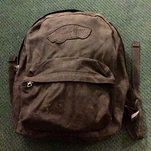 vans realm black canvas backpack